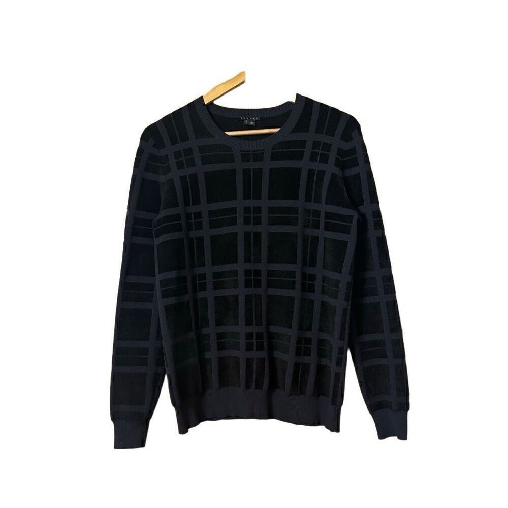 Theory Darmelle Plaid Velvet pullover sweater size Small